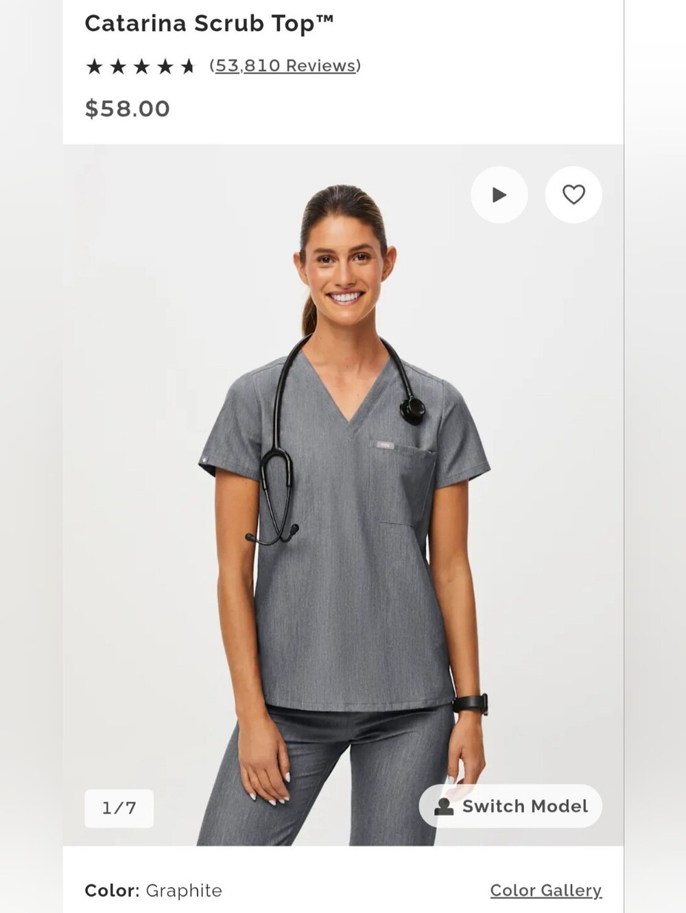 BNWT FIGS Grey Scrubs Set